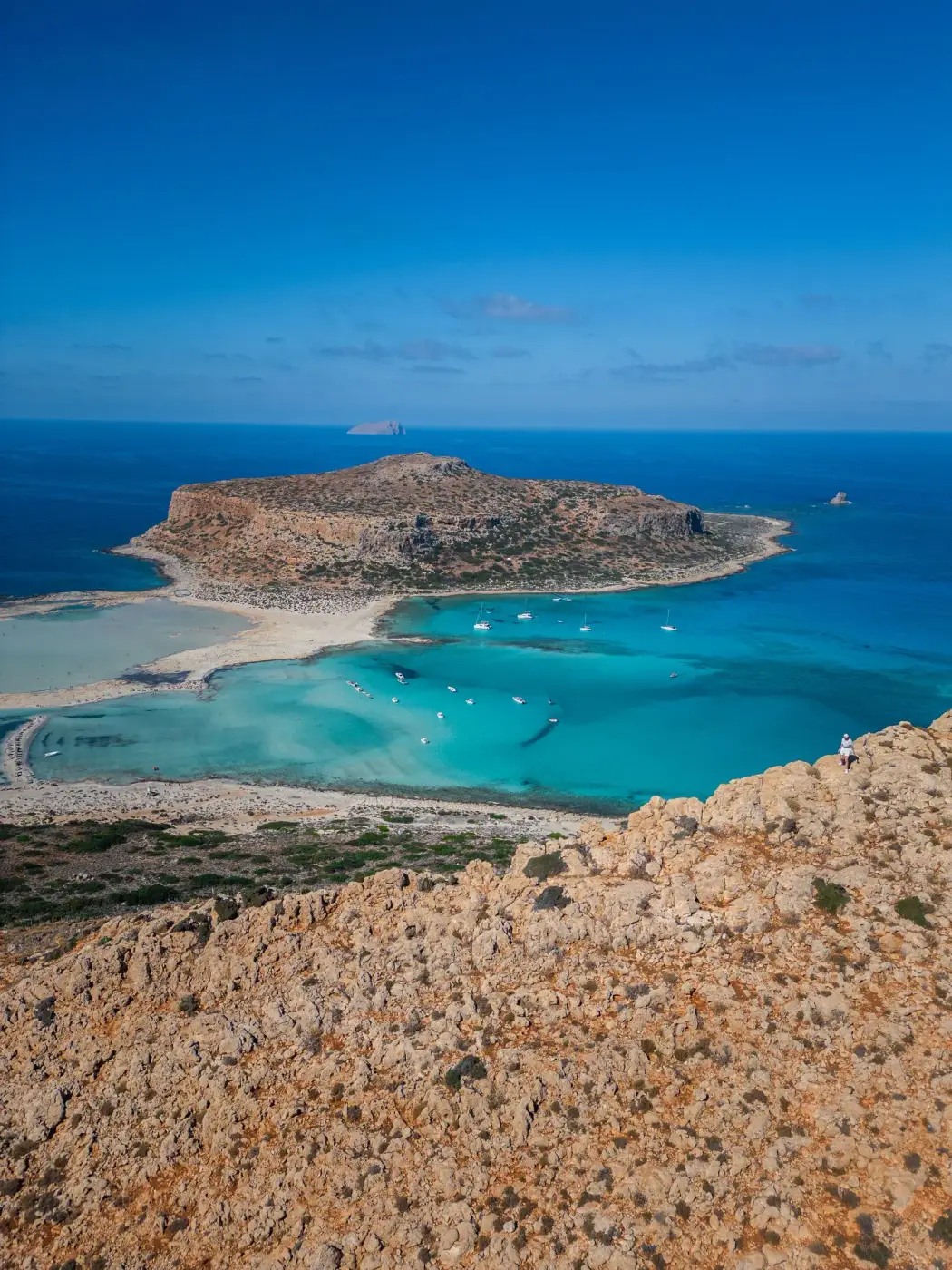 Aerial view of the Balos lagoon