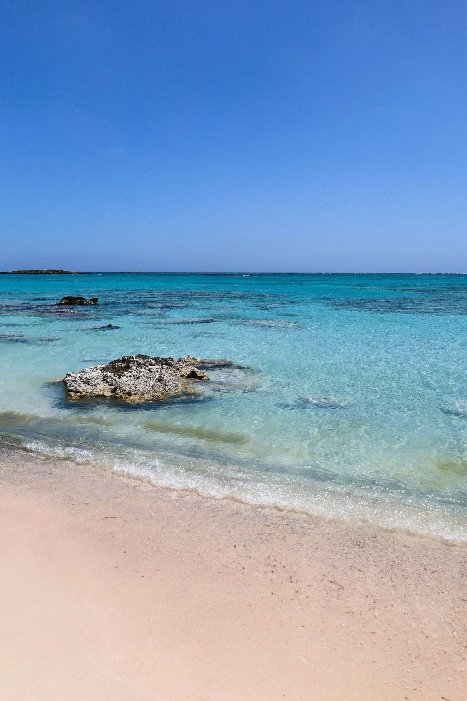 Shallow turquoise water at Elafonissi beach