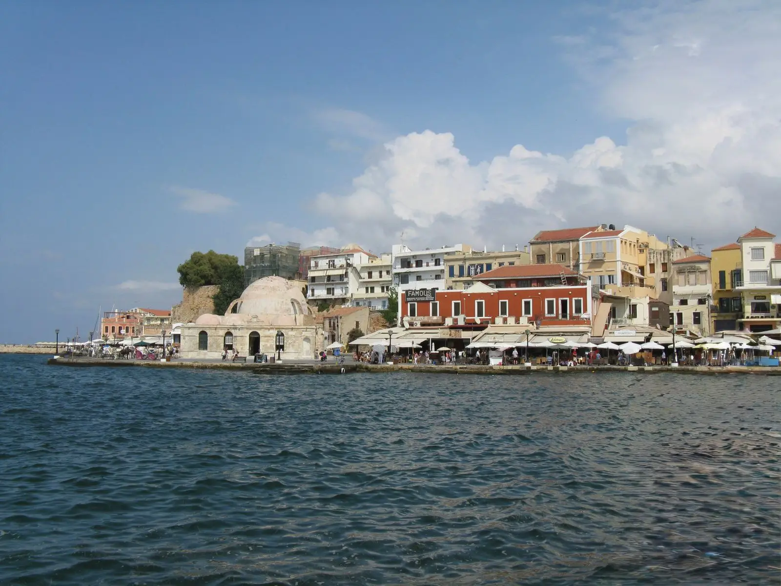 The Chania waterfront and old buildings