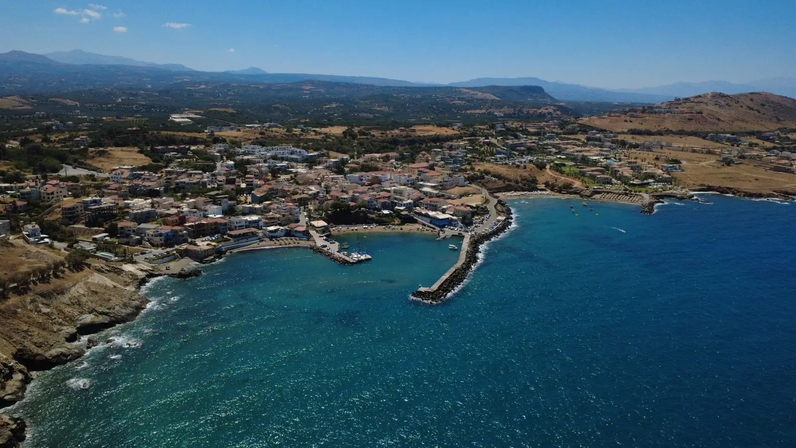 Panormos beach from above