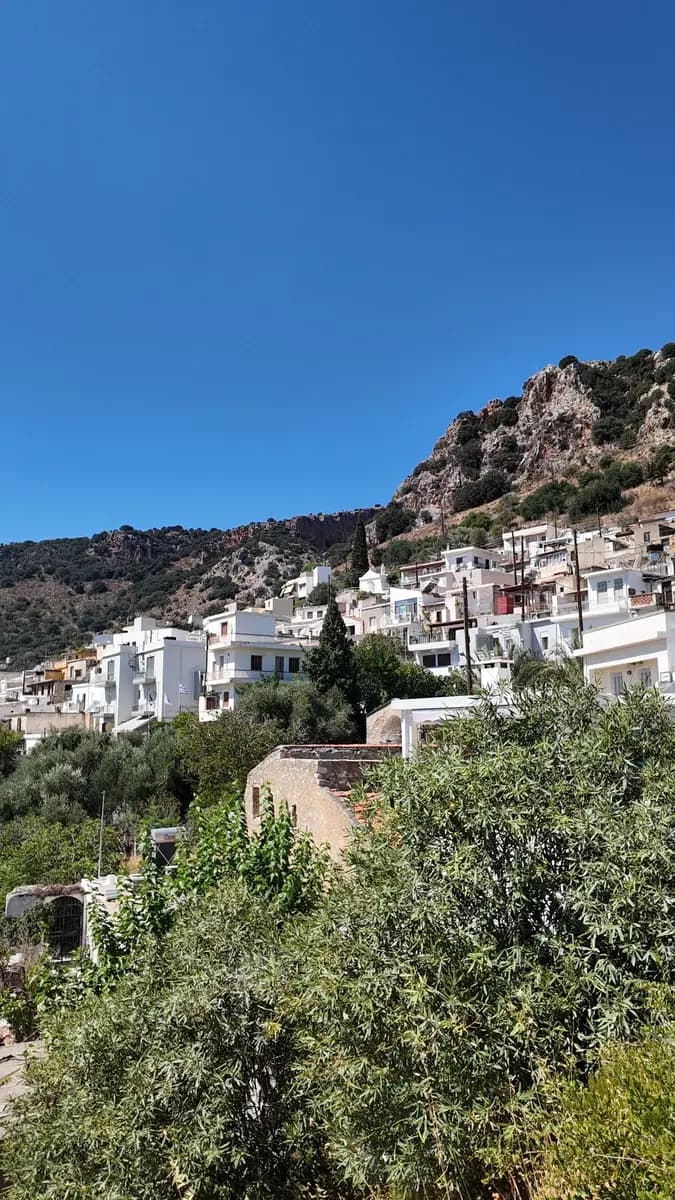 The village of Kritsa on a hillside